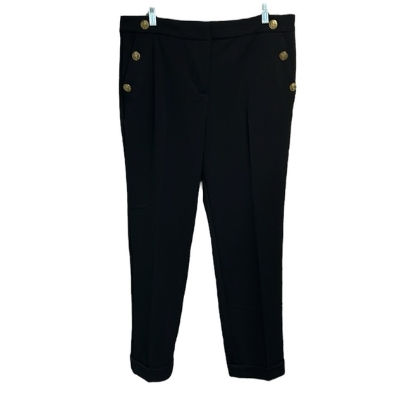 Loft Black Sailor Button-Detail Pants - Picture 2 of 6